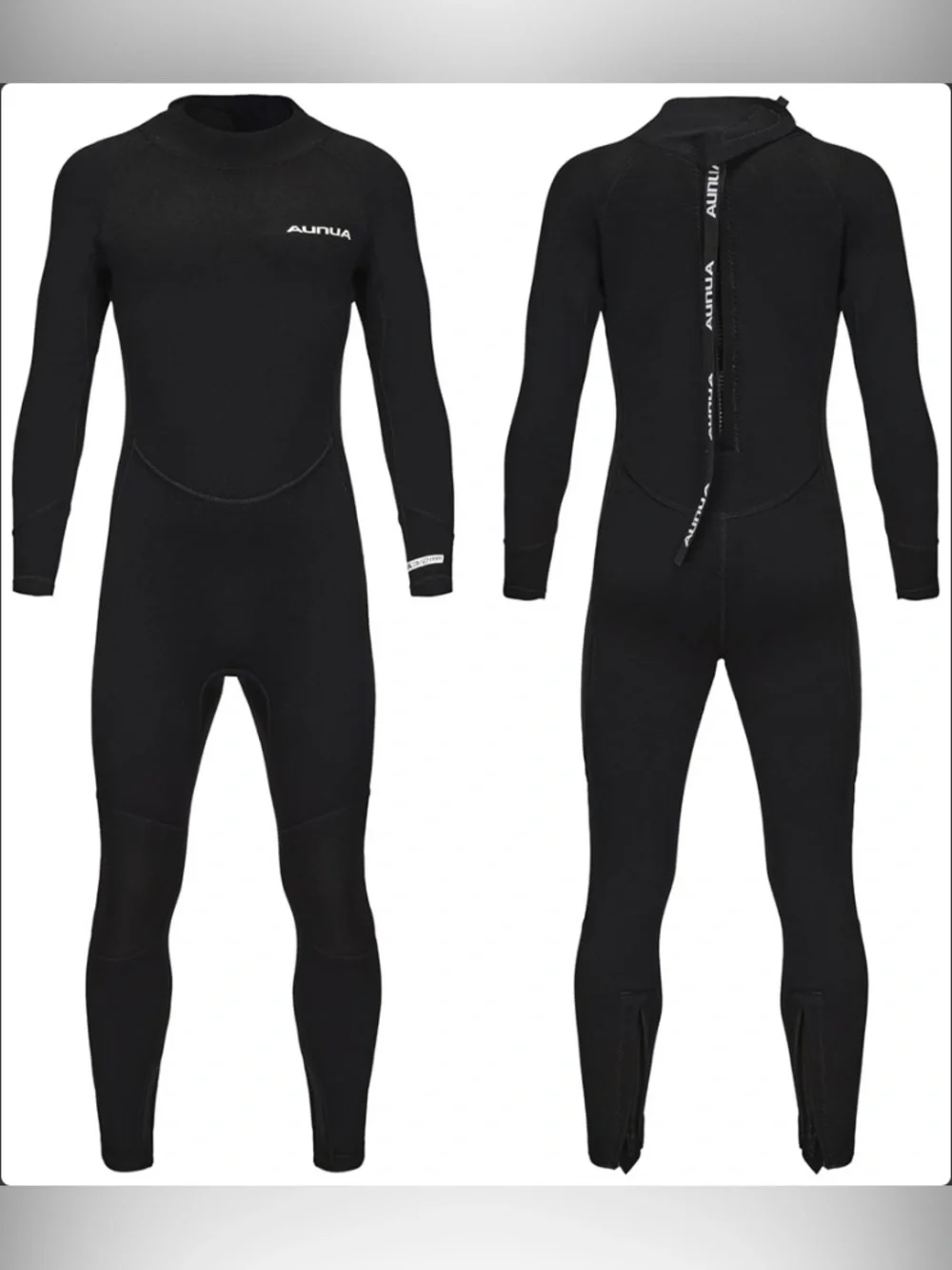 Aunua Kids Black Long Sleeve One-Piece Swimsuit Wetsuit